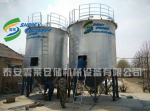 國內(nèi)客戶鋼板倉安裝